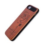 Wholesale iPhone 7 Wood Style Design Case (Flower)